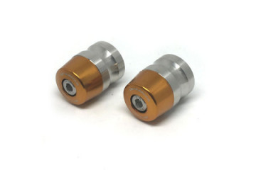 Pair of handlebar end caps ZETA in aluminium YAMAHA