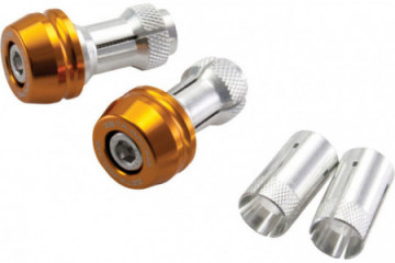 Pair of handlebar end caps ZETA in aluminium