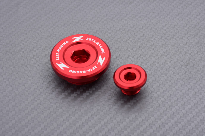 ZETA Tappi per carter in alluminio KAWASAKI KXF 250 / SUZUKI RMZ 250 2004 - 2023