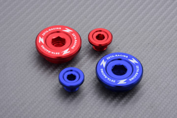 ZETA Tappi per carter in alluminio KAWASAKI KXF 250 / SUZUKI RMZ 250 2004 - 2023