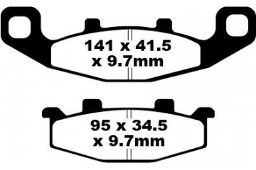 Coppia pastiglie freno EBC FA129HH FA129HH Utilizzo strada