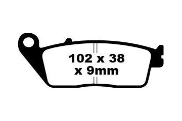 Jeu de plaquettes de frein EBC SFA142HH Utilisation Ville et Route