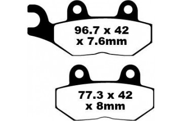 Set of EBC brake pads Road use FA214/2