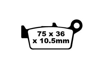 Jeu de plaquettes de frein EBC SFA131/3 SFA131/3HH Utilisation Ville et Route