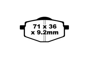 Coppia pastiglie freno EBC SFAC101 SFA101HH Uso città e strada