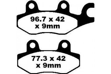 Coppia pastiglie freno EBC SFA197 SFAC197,SFA197HH Uso città e strada