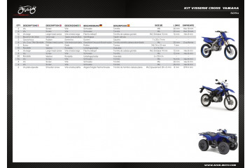 Medium ATV / Cross / Enduro / Trial bolt kit YAMAHA