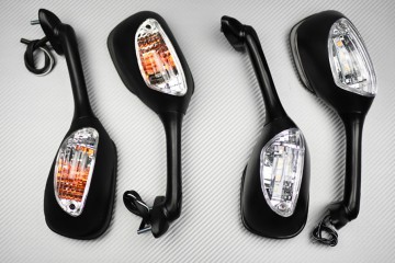 Pair of Aftermarket Rearview Mirrors with Integrated Turn Signals SUZUKI GSXR 600 / 750 / 1000 2005 - 2010