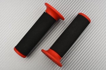 Pareja de puños en caucho - goma espuma para manillar 22 mm