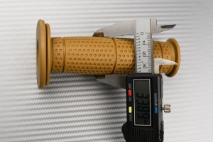 Coppia di manopole in gomma marrone - Design Café Racer