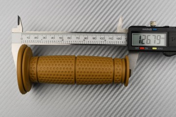 Coppia di manopole in gomma marrone - Design Café Racer