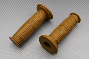 Pareja de Puños en caucho marrón - Estilo Café Racer