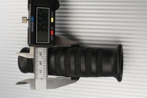 Pair of Black rubber grips - Cafe Racer Design