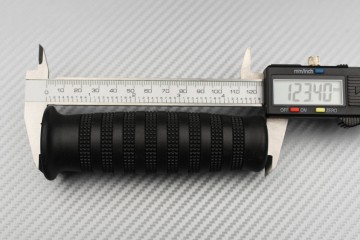 Pair of Black rubber grips - Cafe Racer Design