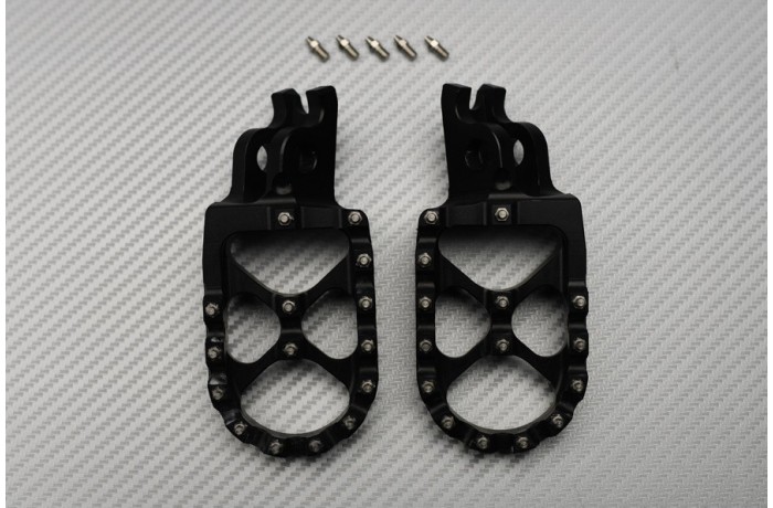 Coppia pedane poggiapiedi ergal motocross anodizzato / Molti HONDA CRF