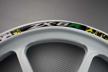 Stickers para borde de llantas KAWASAKI - Logotipo ZX6R