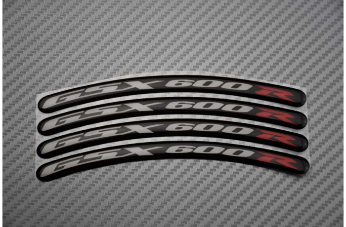 Motorrad Felgenrandaufkleber SUZUKI - Logo GSXR 600