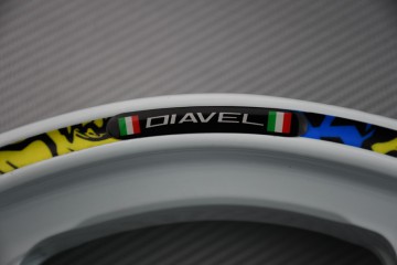 Motorrad Felgenrandaufkleber DUCATI - Logo DIAVEL