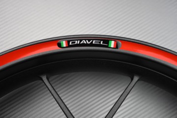 Motorrad Felgenrandaufkleber DUCATI - Logo DIAVEL
