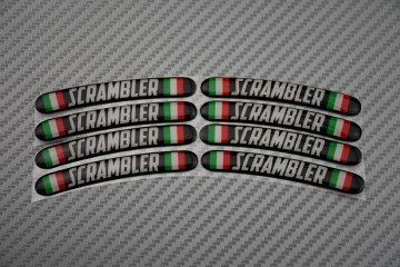 Motorrad Felgenrandaufkleber DUCATI - Logo SCRAMBLER