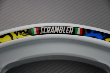 Stickers para borde de llantas DUCATI - Logotipo SCRAMBLER