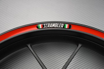 Motorrad Felgenrandaufkleber DUCATI - Logo SCRAMBLER
