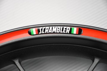Motorrad Felgenrandaufkleber DUCATI - Logo SCRAMBLER