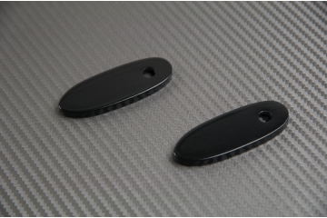 Pair of Universal Aluminum Rearview Mirrors Block Off Plates for Sportbikes