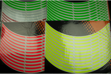 Strisce nastro adesivo per cerchio ruota universale fluorescente